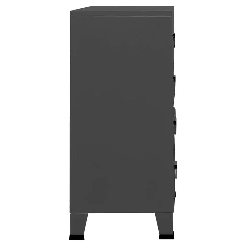 Industrial Drawer Cabinet Anthracite 78x40x93 cm Metal