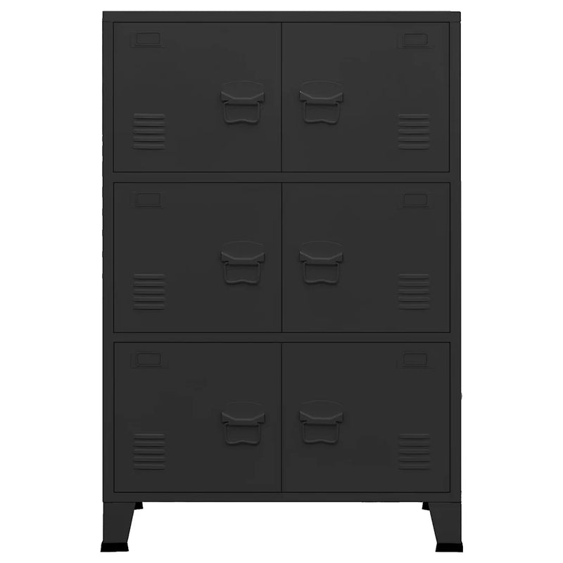 Industrial Storage Chest Black 75x40x115 cm Metal