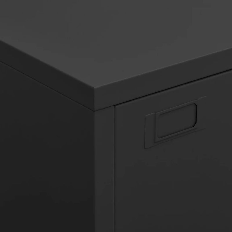 Industrial Storage Chest Black 75x40x115 cm Metal