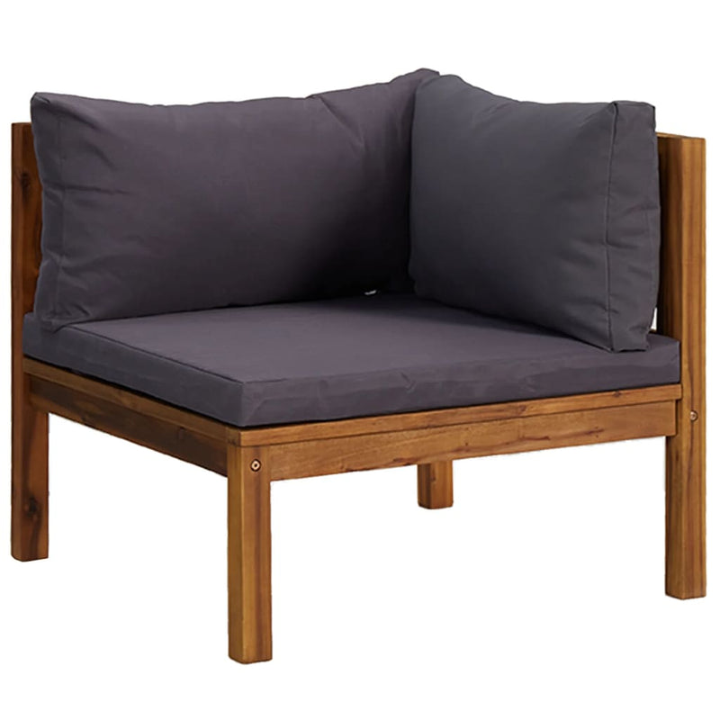 vidaXL 4-Seater Garden Sofa with Cushion Solid Acacia Wood