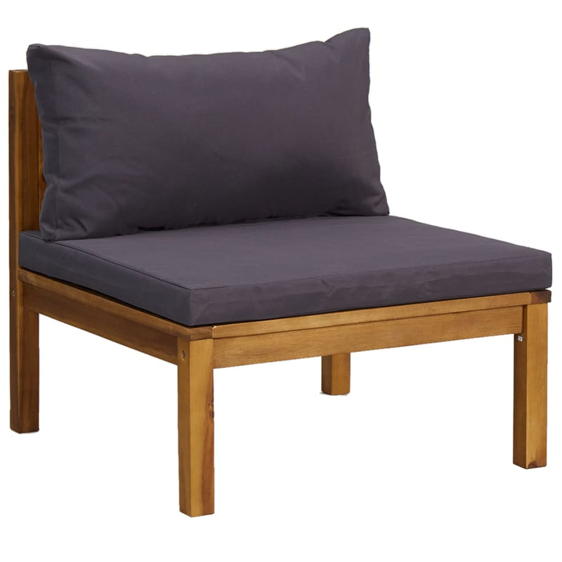 vidaXL 4-Seater Garden Sofa with Cushion Solid Acacia Wood