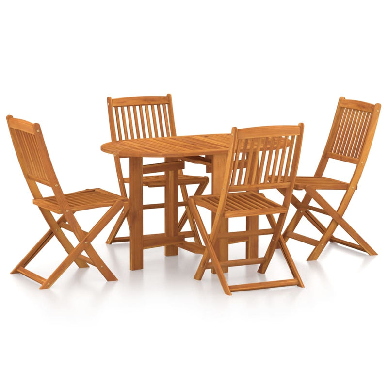 vidaXL 5 Piece Garden Dining Set Solid Wood Acacia