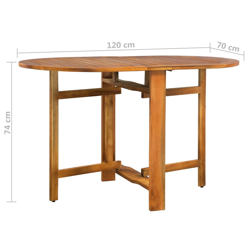 vidaXL 5 Piece Garden Dining Set Solid Wood Acacia