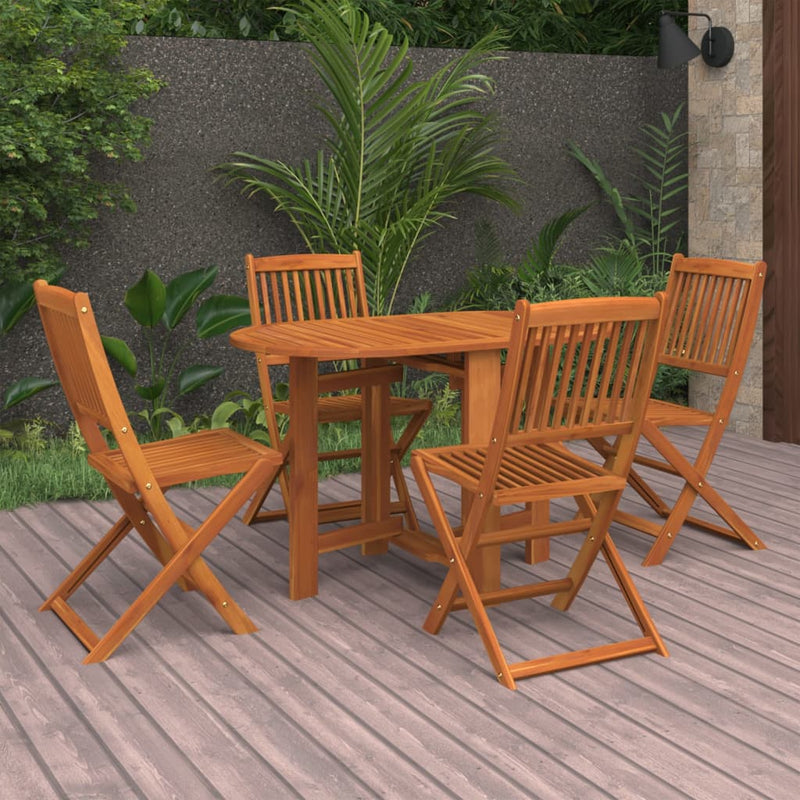 vidaXL 5 Piece Garden Dining Set Solid Wood Acacia