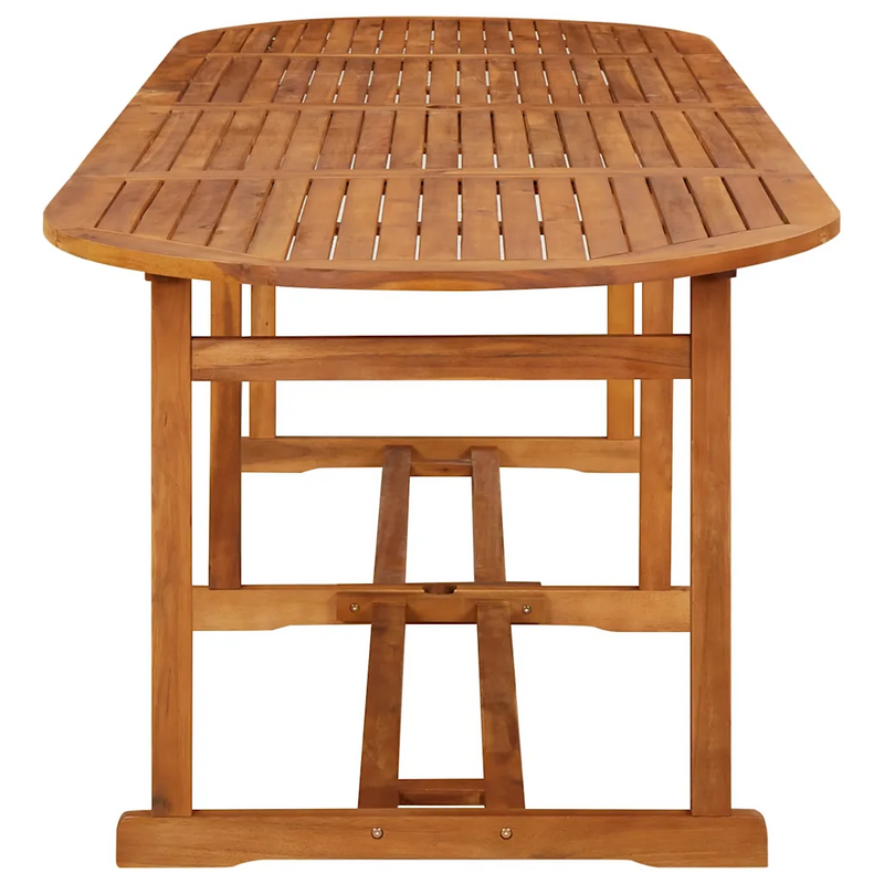 11 Piece Garden Dining Set 280x90x75 cm Solid Wood Acacia