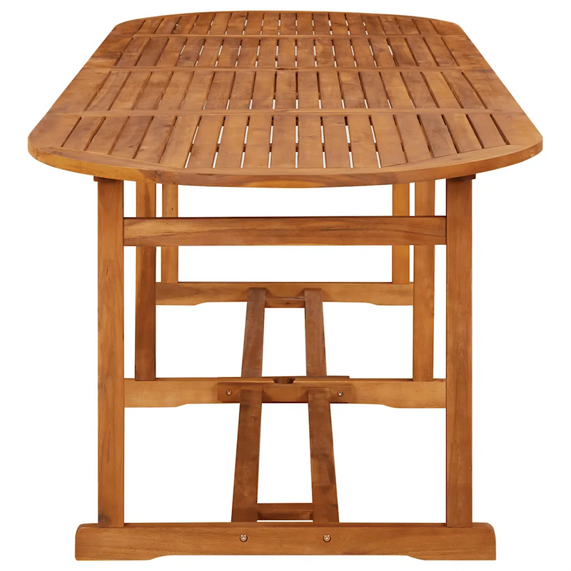 11 Piece Garden Dining Set 280x90x75 cm Solid Wood Acacia