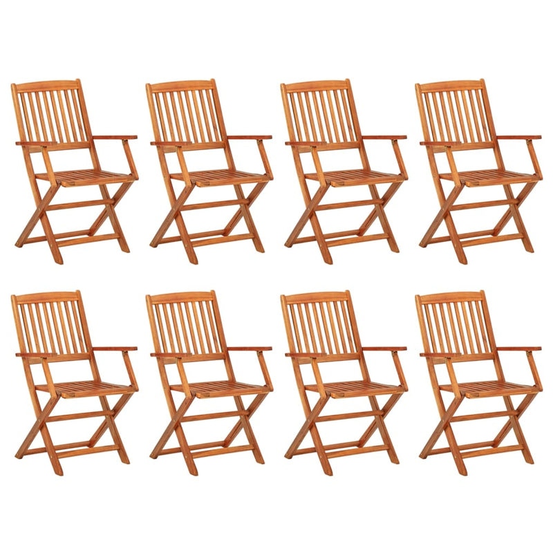 vidaXL 9 Piece Garden Dining Set 220x90x75 cm Solid Wood Acacia