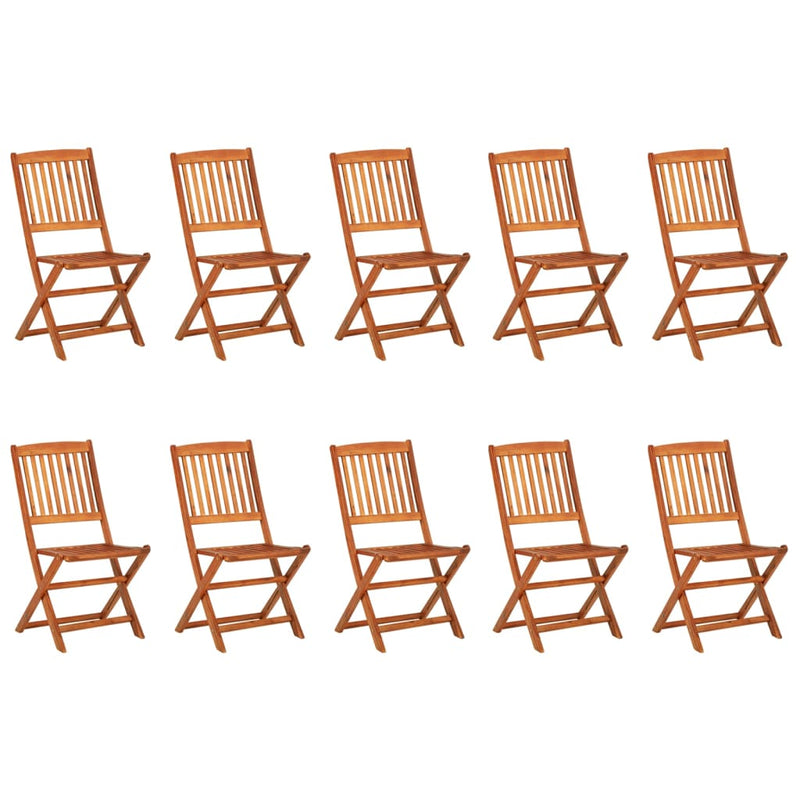 vidaXL 11 Piece Garden Dining Set 280x90x75 cm Solid Wood Acacia