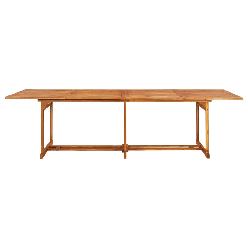 vidaXL 11 Piece Garden Dining Set 280x90x75 cm Solid Wood Acacia