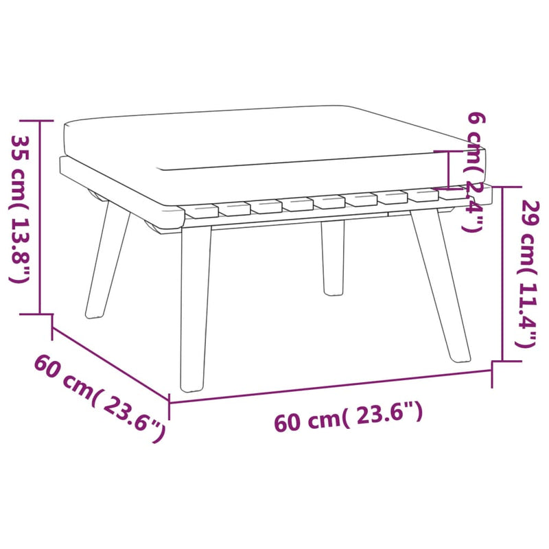 vidaXL 9 Piece Garden Lounge Set with Cushions Solid Wood Acacia