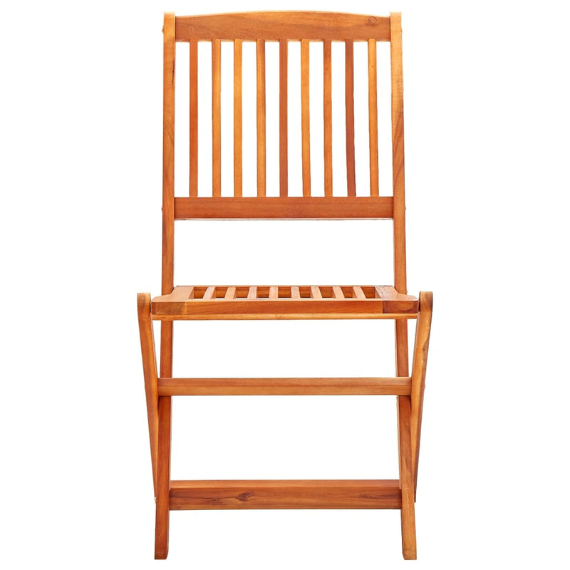 vidaXL 9 Piece Folding Outdoor Dining Set Solid Eucalyptus Wood