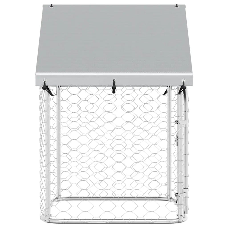 Outdoor Dog Kennel with Roof 100x100x150 cm
