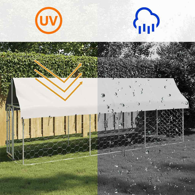 vidaXL Outdoor Dog Kennel with Roof 400x100x150 cm