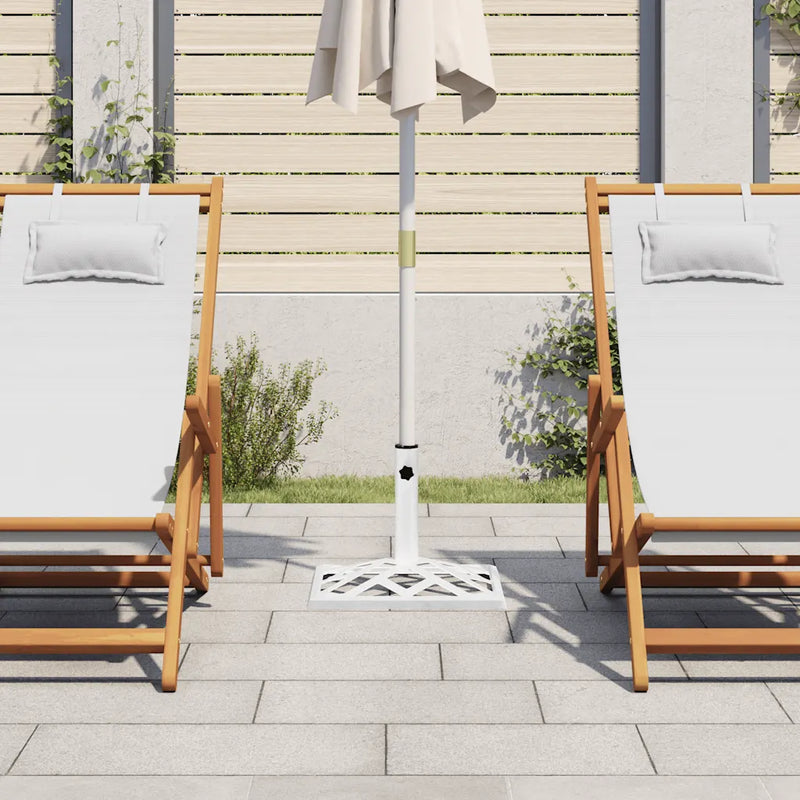 Umbrella Base White 44x44x31 cm Cast Iron