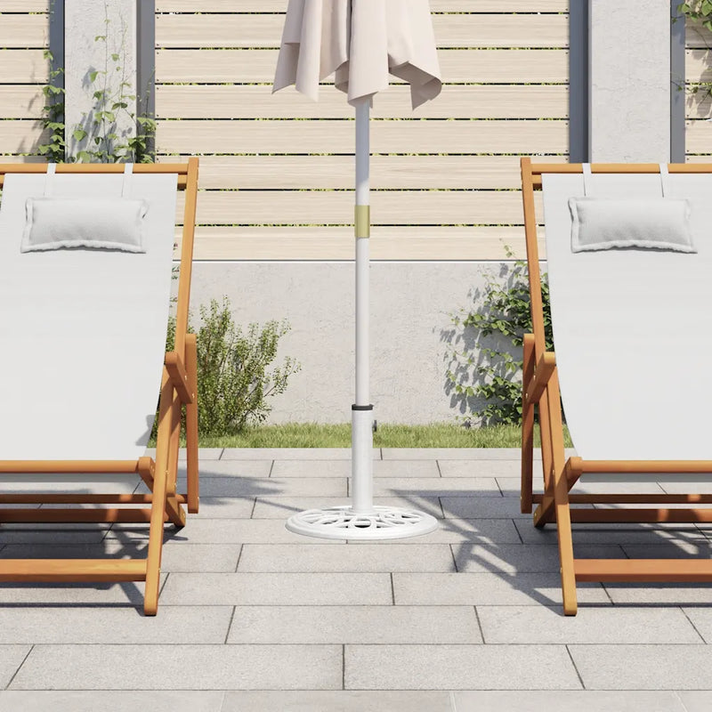 Umbrella Base White 40x40x32 cm Cast Iron