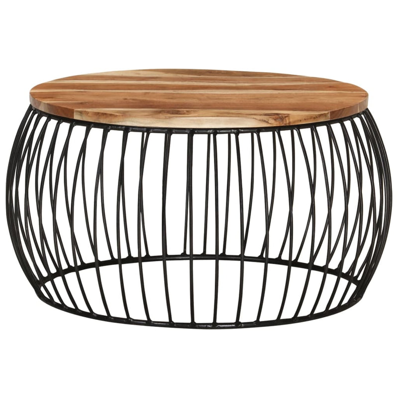 vidaXL Coffee Table Ø68 cm Solid Acacia Wood
