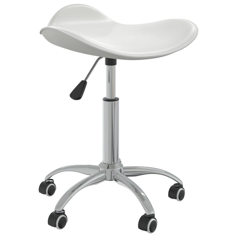 vidaXL Swivel Dining Chair White Faux Leather