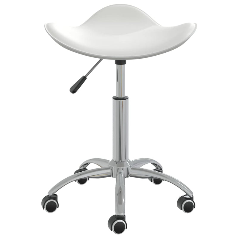 vidaXL Swivel Dining Chair White Faux Leather