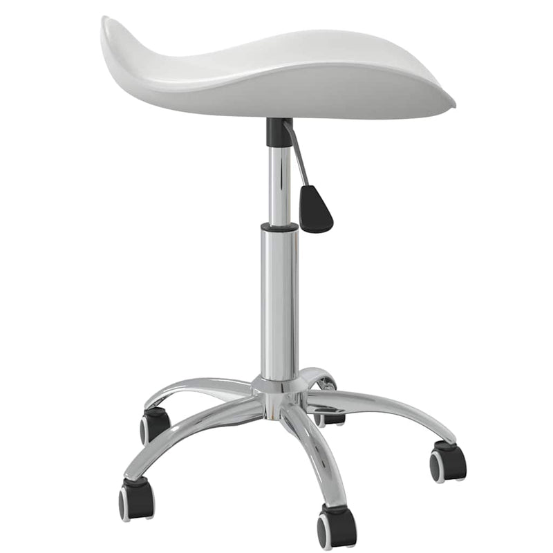 vidaXL Swivel Dining Chair White Faux Leather