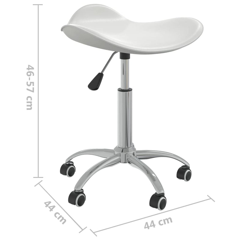 vidaXL Swivel Dining Chair White Faux Leather