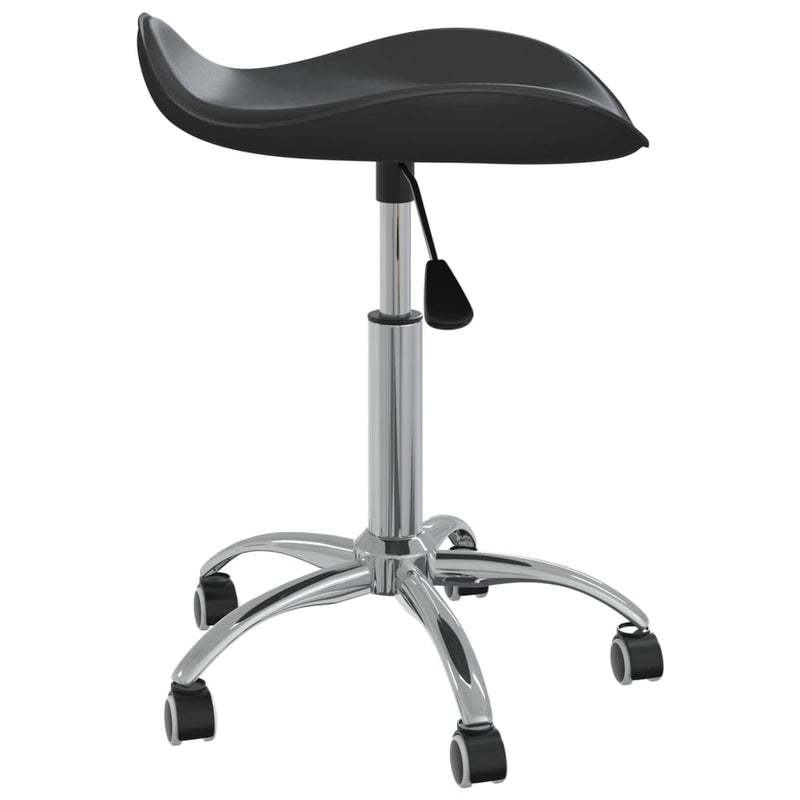 vidaXL Swivel Dining Chair Black Faux Leather