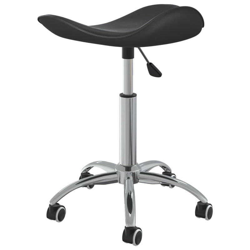 vidaXL Swivel Dining Chair Black Faux Leather
