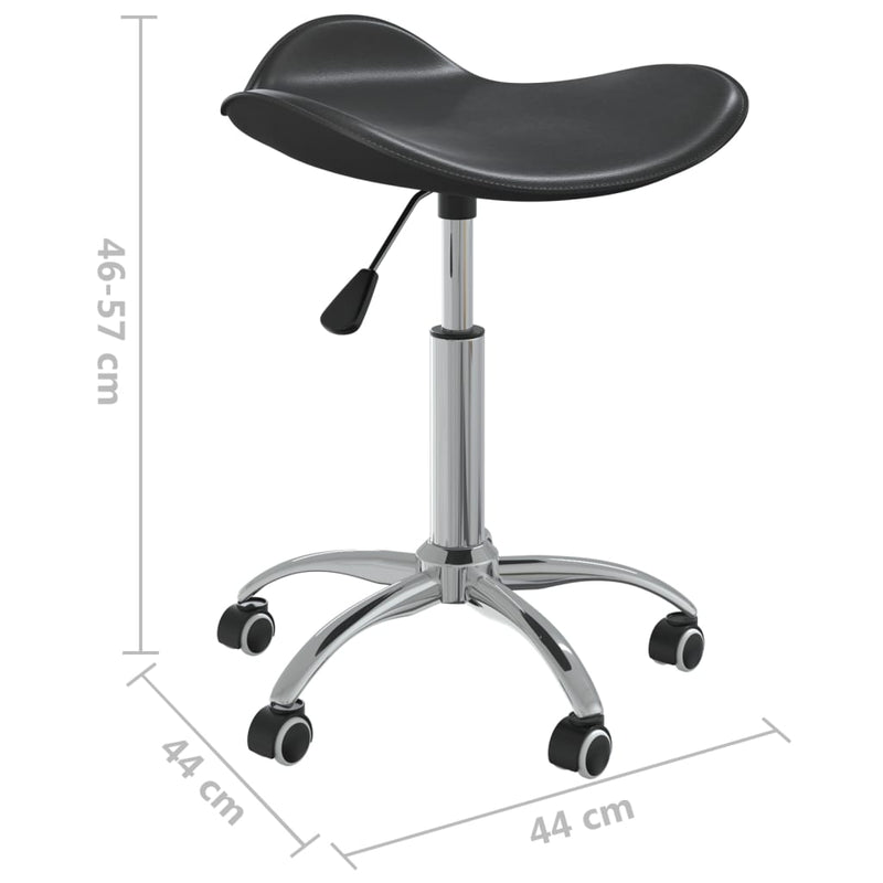 vidaXL Swivel Dining Chair Black Faux Leather