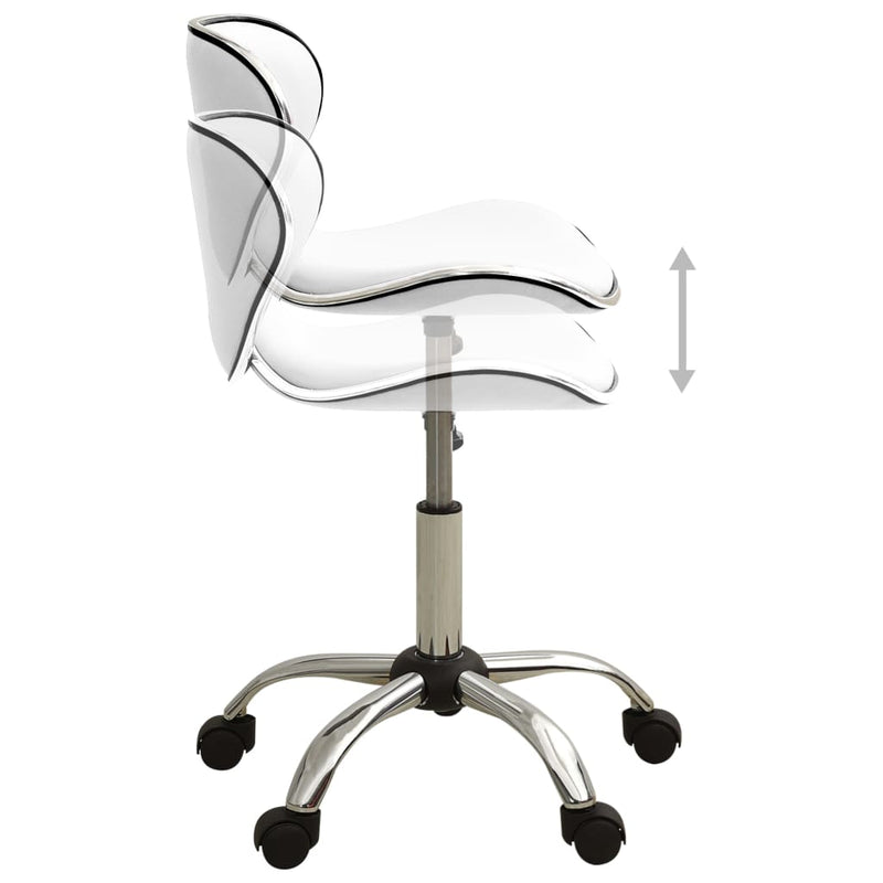 vidaXL Office Chair White Faux Leather