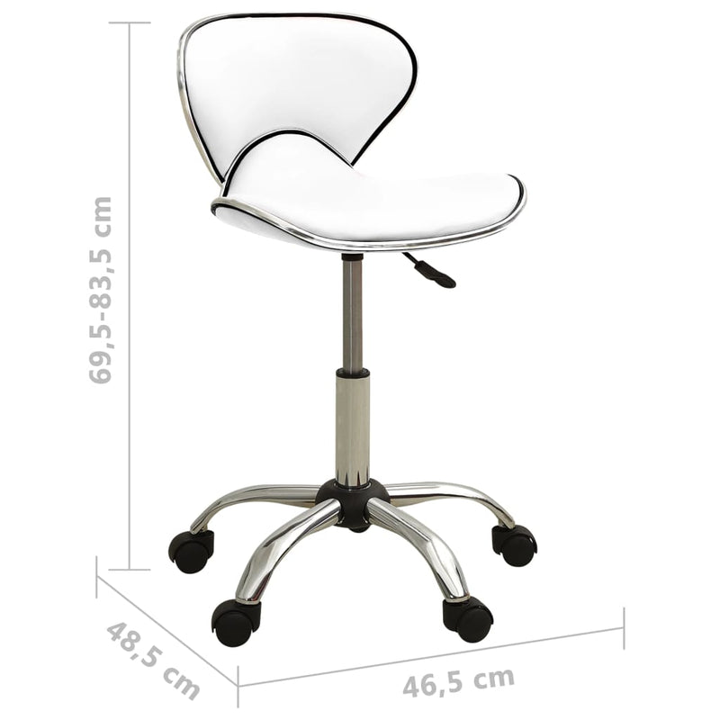 vidaXL Office Chair White Faux Leather