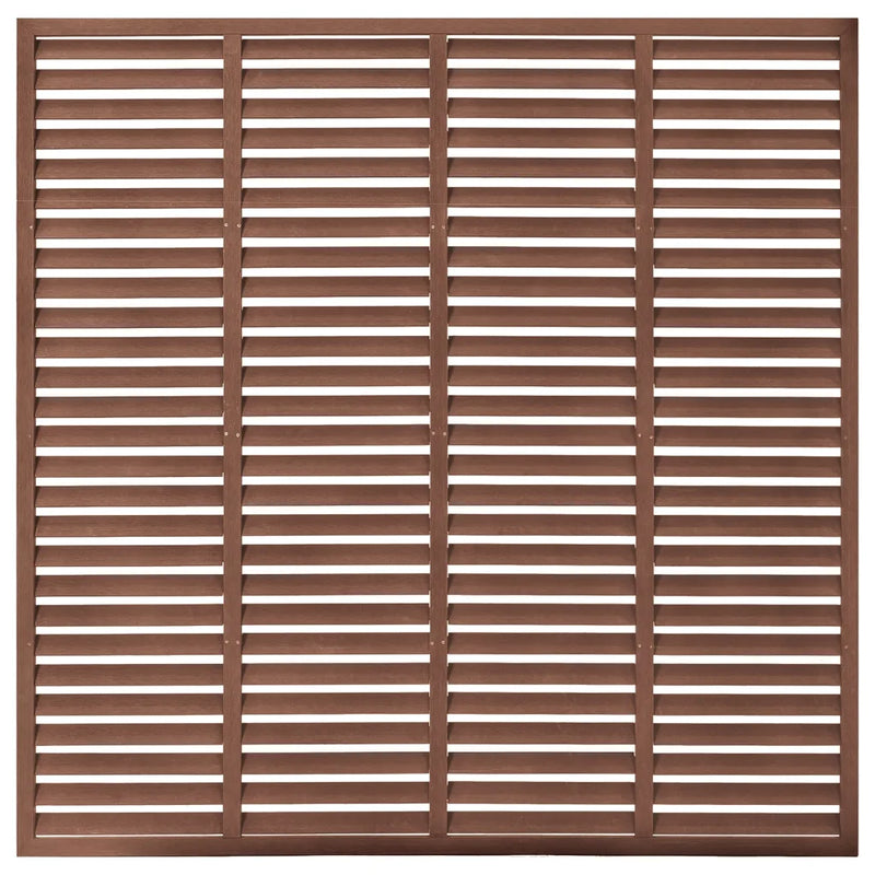 Louver Fence WPC 180x180 cm Brown