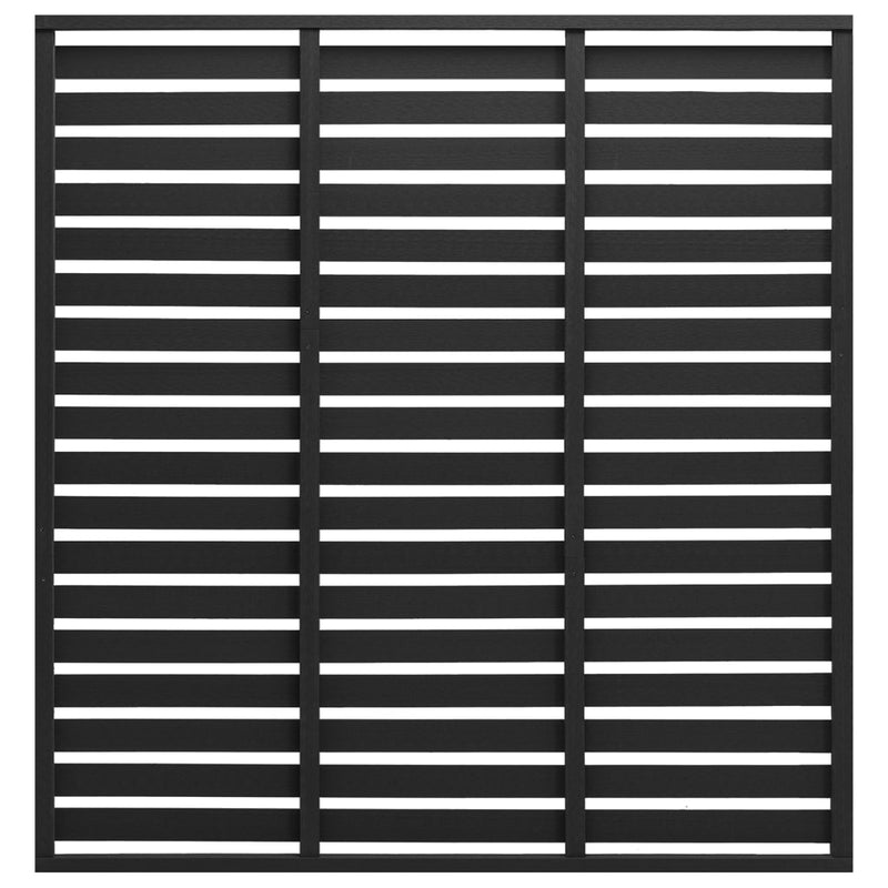 vidaXL Fence Panel WPC 180x180 cm Black