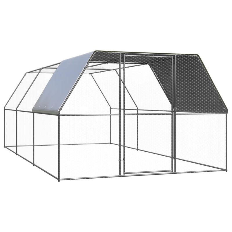 vidaXL Outdoor Chicken Cage 3x6x2 m Galvanised Steel