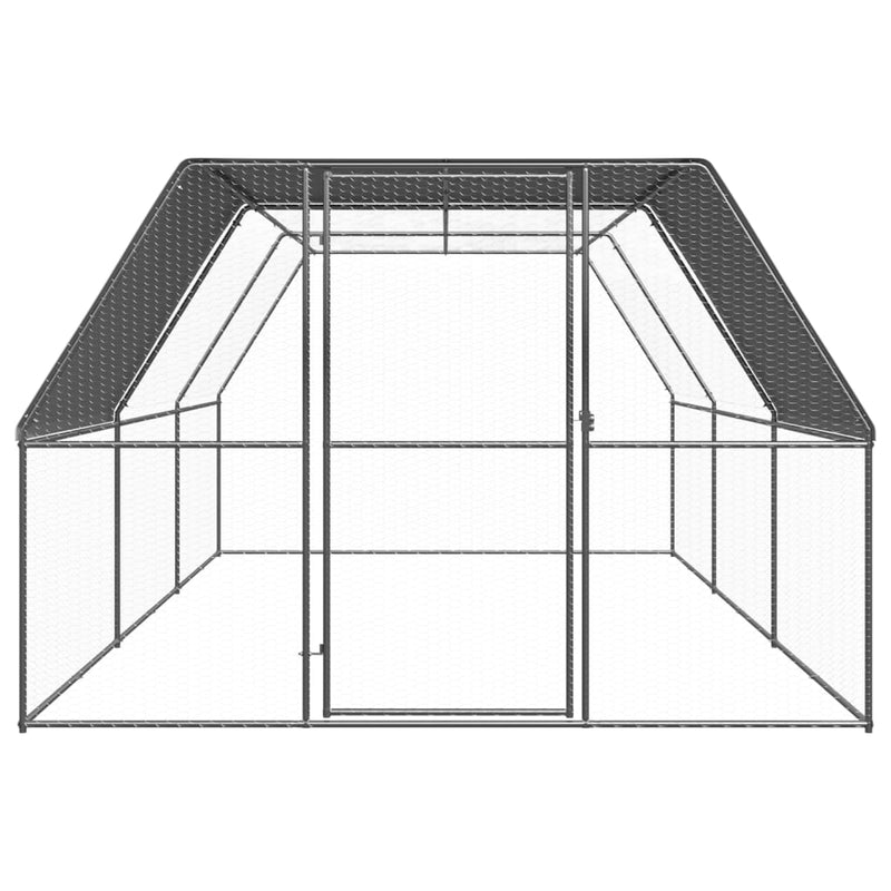vidaXL Outdoor Chicken Cage 3x6x2 m Galvanised Steel