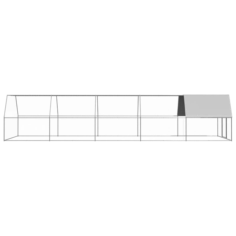 vidaXL Outdoor Chicken Cage 3x10x2 m Galvanised Steel