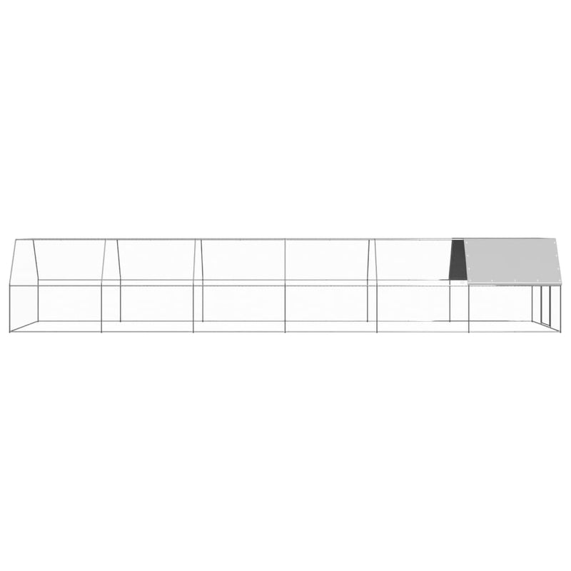 vidaXL Outdoor Chicken Cage 3x12x2 m Galvanised Steel
