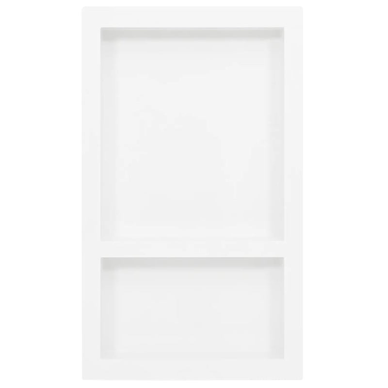 vidaXL Shower Niche with 2 Compartments High Gloss White 41x69x9 cm