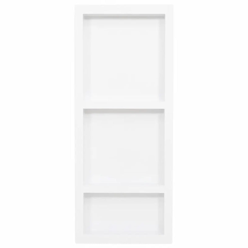 Shower Niche with 3 Compartments High Gloss White 41x99x9 cm