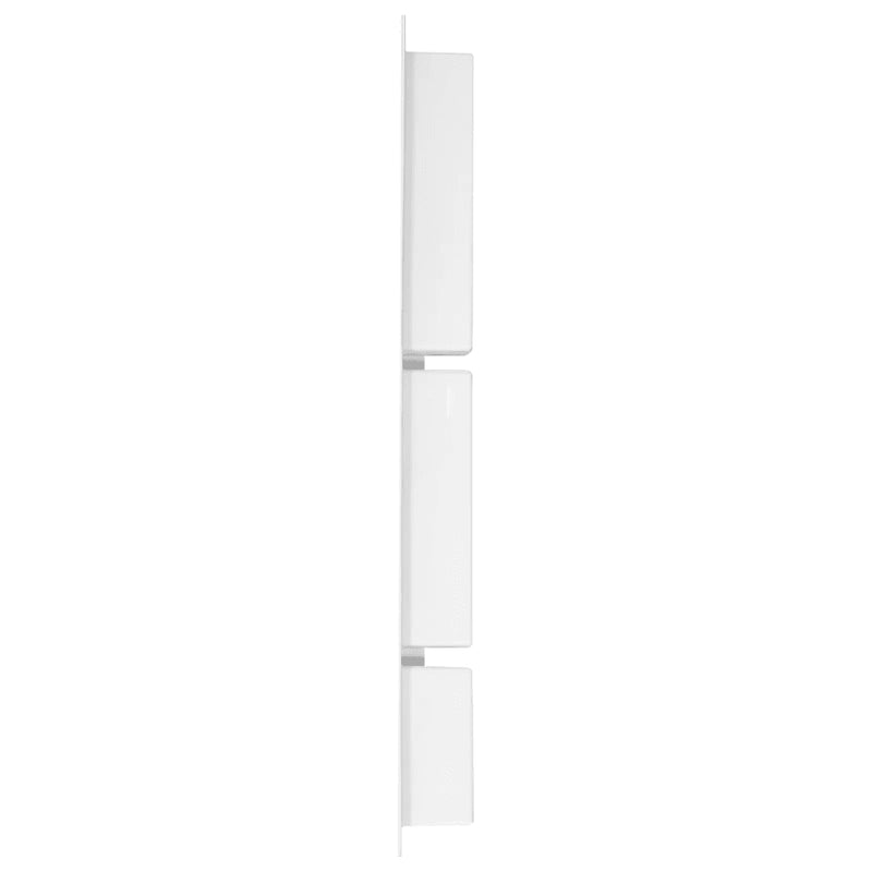 Shower Niche with 3 Compartments High Gloss White 41x99x9 cm