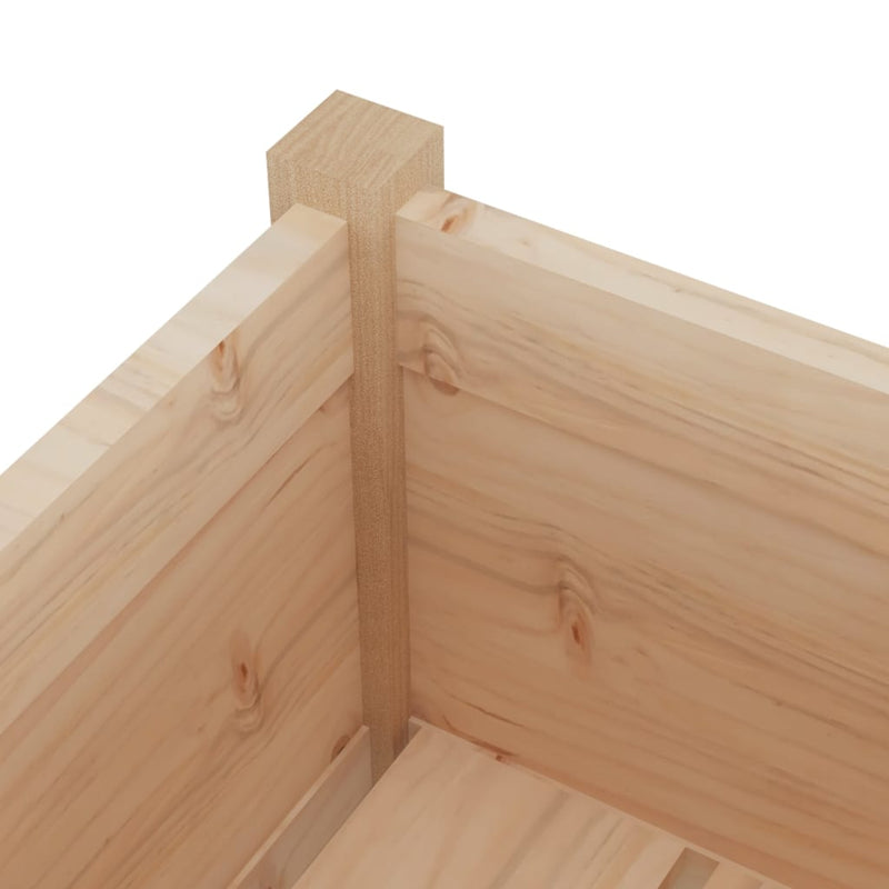 vidaXL Garden Planters 2 pcs 31x31x70 cm Solid Pinewood
