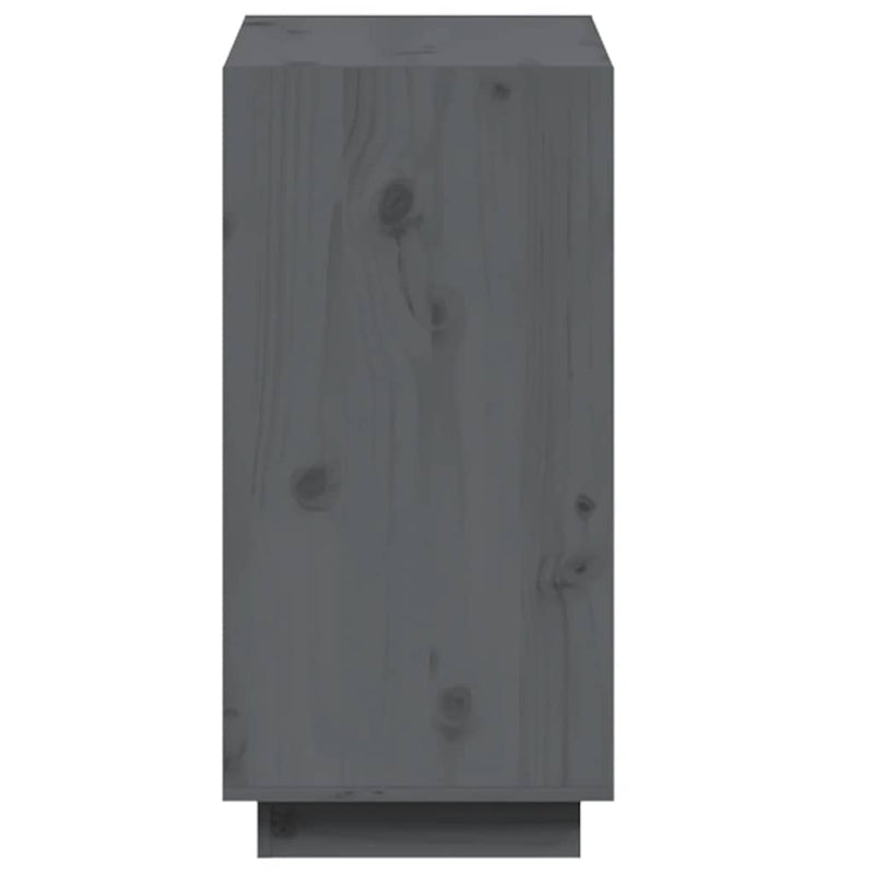 vidaXL Book Cabinet Grey 60x35x71 cm Solid Wood Pine
