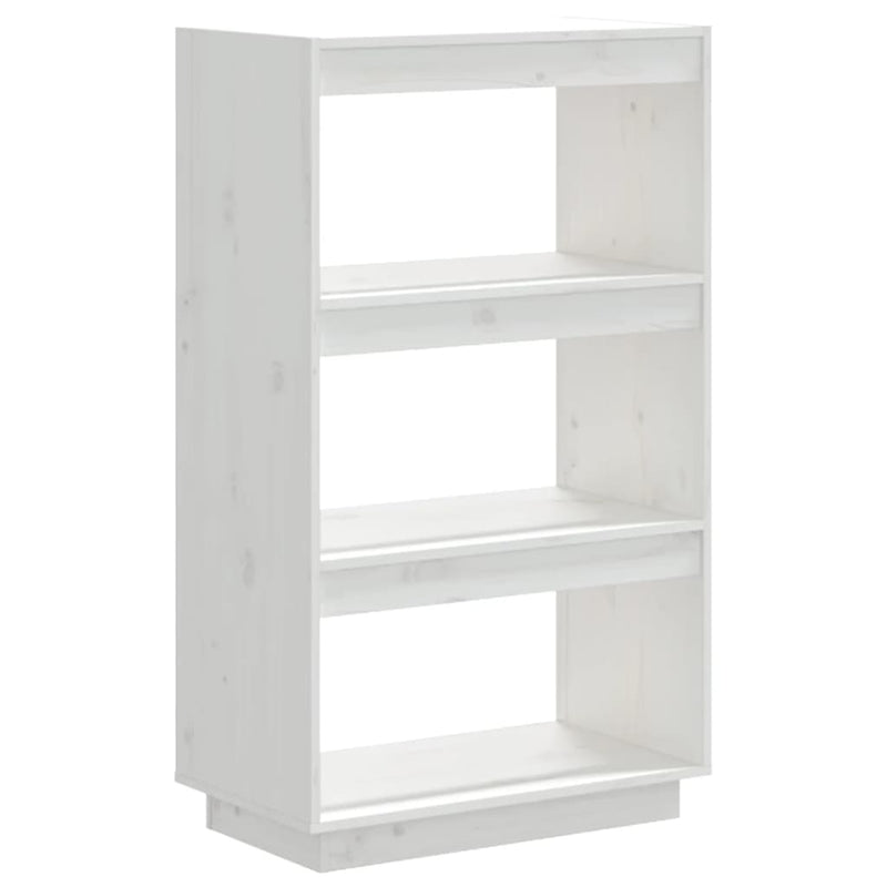 vidaXL Book Cabinet/Room Divider White 60x35x103 cm Solid Wood Pine