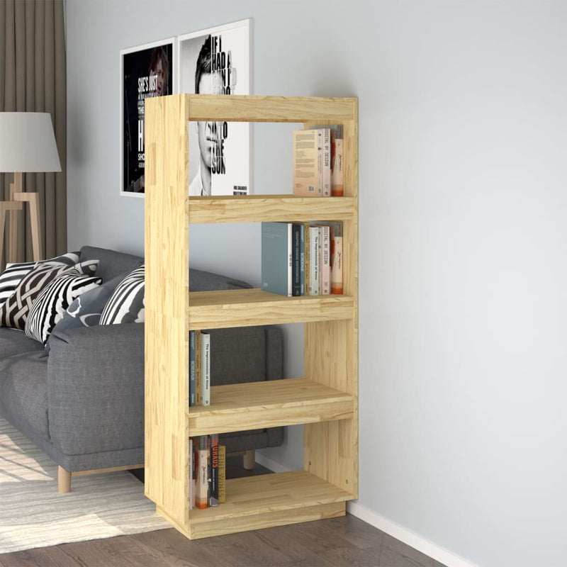 vidaXL Book Cabinet/Room Divider 60x35x135 cm Solid Pinewood