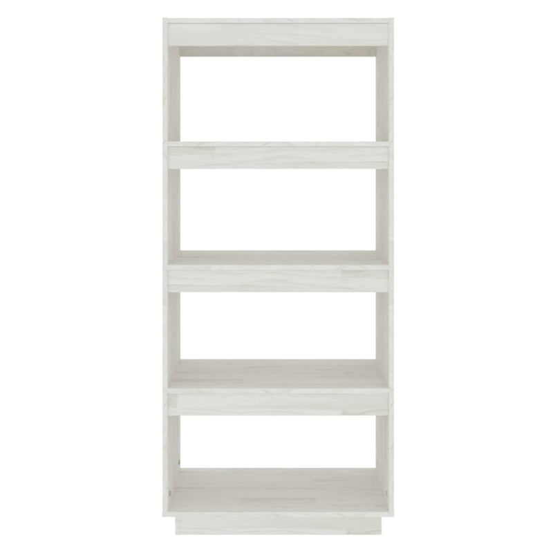 vidaXL Book Cabinet/Room Divider White 60x35x135 cm Solid Pinewood