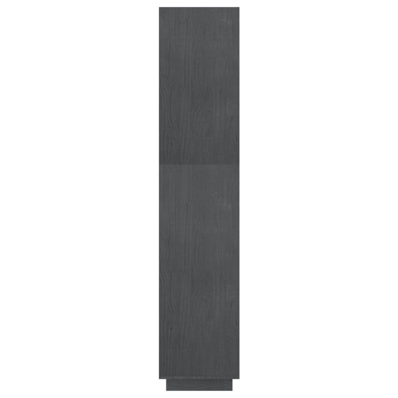 vidaXL Book Cabinet/Room Divider Grey 60x35x167 cm Solid Pinewood