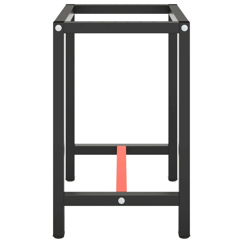 Work Bench Frame Matte Black and Matte Red 70x50x79 cm Metal
