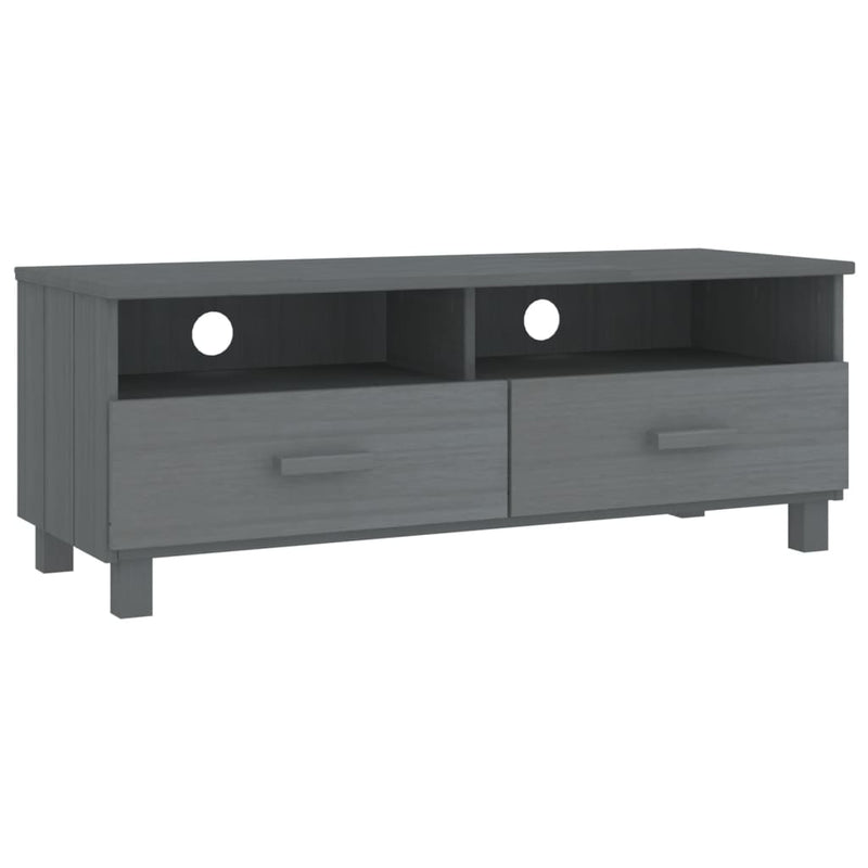 vidaXL TV Cabinet "HAMAR" Dark Grey 106x40x40 cm Solid Wood Pine