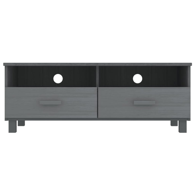 vidaXL TV Cabinet "HAMAR" Dark Grey 106x40x40 cm Solid Wood Pine
