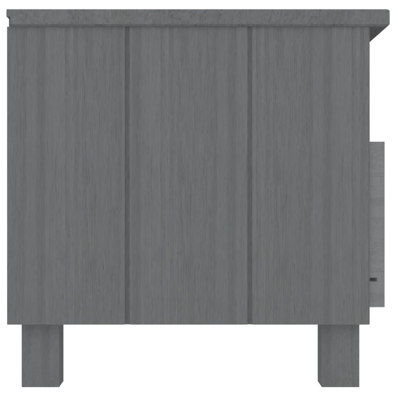 vidaXL TV Cabinet "HAMAR" Dark Grey 106x40x40 cm Solid Wood Pine