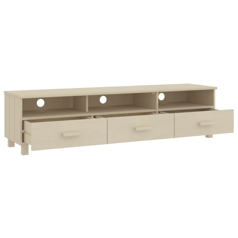 vidaXL TV Cabinet "HAMAR" Honey Brown 158x40x40 cm Solid Wood Pine
