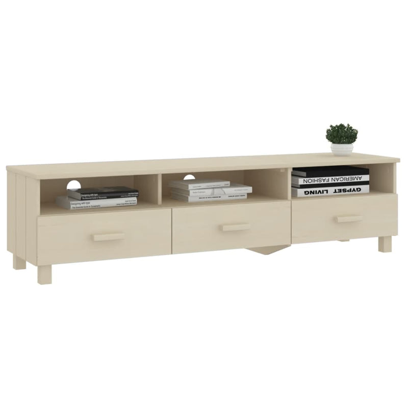 vidaXL TV Cabinet "HAMAR" Honey Brown 158x40x40 cm Solid Wood Pine